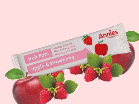 Apple & Strawberry Fruit Flats - 30 x 30g box For Discount