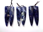 AAA Natural Sodalite Gemstone Earrings, 13x55mm Fang Tooth Shape Earrings, Beautiful Deep Blue Earrings, Great Quality Gemstone Jewelry! Sale