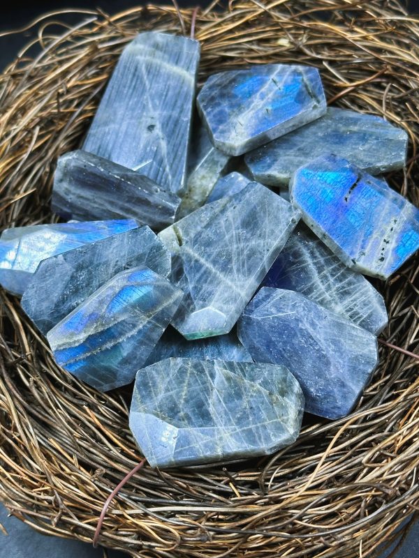 Natural Blue Flash Labradorite Gemstone Bead, Faceted Freeform Teardrop Shape, Beautiful Natural Blue Rainbow Flash Labradorite LOOSE BEADS Online