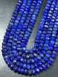 AAA Natural Lapis Lazuli Gemstone Bead Faceted 5x8mm Rondelle Shape, Gorgeous Natural Royal Blue Color Lapis Beads, 15.5  Strand For Cheap