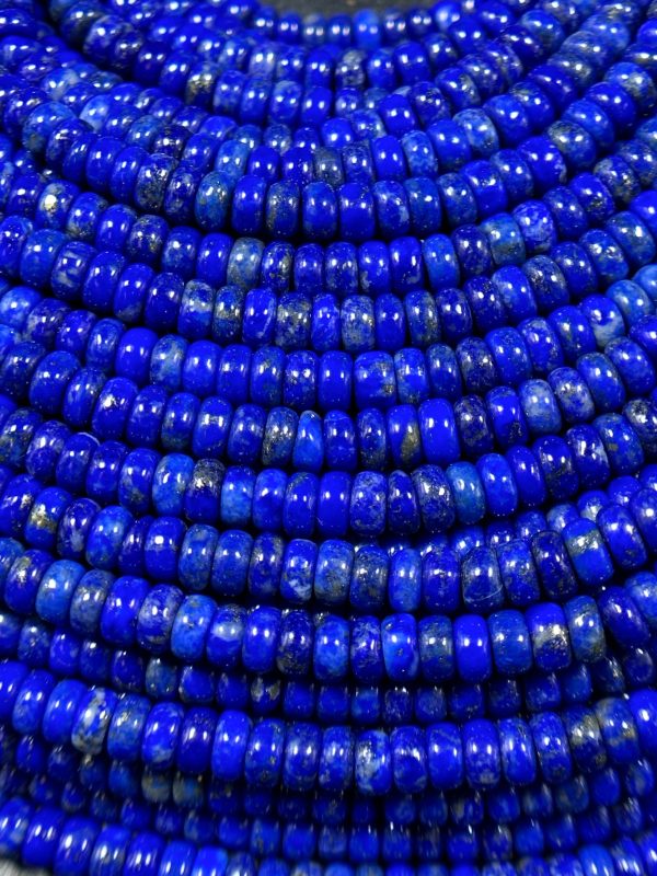 Natural Lapis Lazuli Gemstone Bead Smooth 4x2mm Rondelle Shape Beads, Gorgeous Natural Royal Blue Color Lapis Beads, Excellent Quality 15.5  For Discount