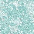 Crystalline Cotton Fabric Teal CLTY3616-103 Scandinavian Winter  by McKay Manor Musers for Clothworks Discount