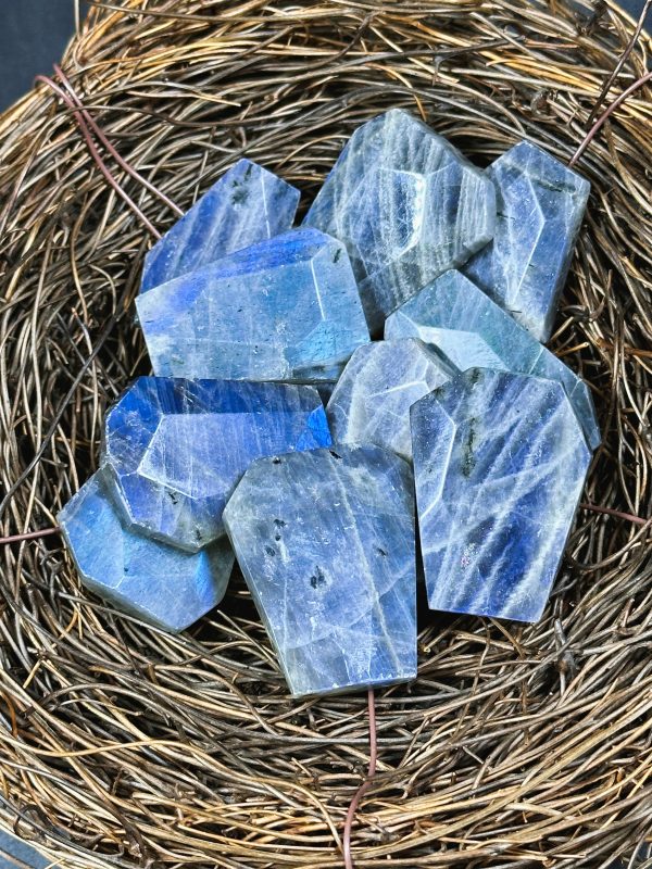 Natural Blue Flash Labradorite Gemstone Bead, Faceted Freeform Teardrop Shape, Beautiful Natural Blue Rainbow Flash Labradorite LOOSE BEADS Online