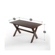 Zinus William Trestle OLB-DT-T56 56  Espresso Large Wood Dining Table Cheap