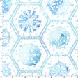 Hexagon Flakes Small Cotton Fabric White MASD10194-W Paper Flurries by Maywood Studio Hot on Sale