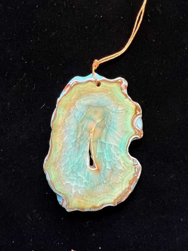 Natural Druzy Agate Unique Free Form Pendant Gorgeous Green Brown Color Loose Pendant Online