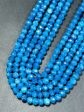 NATURAL Blue Apatite Gemstone Bead Faceted 6x5mm 8x6mm Rondelle Shape, Beautiful Blue Color Apatite Gemstone Bead, Great Quality Apatite 15.5  Hot on Sale