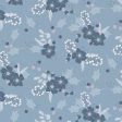 Main Floral Cotton Fabric Denim Blue CLTY4126-88 Winter Gardens by Meags & Me for Clothworks Supply