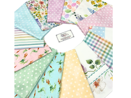 Spring Has Sprung 1 Yard Cotton Fabric Bundle w  2 Fabric Panels SHS01 by Heatherlee Chan for Clothworks on Sale