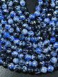 Mystic Natural Tibetan Agate Gemstone Bead Faceted 8mm 10mm Round Beads, Beautiful Mystic Blue Black Agate Stone Beads, Full Strand 15.5  Supply