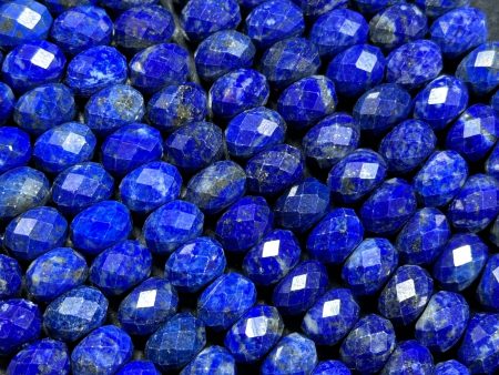 AAA Natural Lapis Lazuli Gemstone Bead Faceted 5x8mm Rondelle Shape, Gorgeous Natural Royal Blue Color Lapis Beads, 15.5  Strand For Cheap