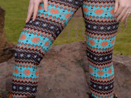 Aztec Snowflake Leggings on Sale