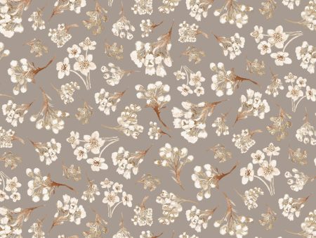 27  EOB Little Ones Medium Floral Sprays Fabric HEG450-90EOB Gray by Dawn Rosengren for Henry Glass Discount