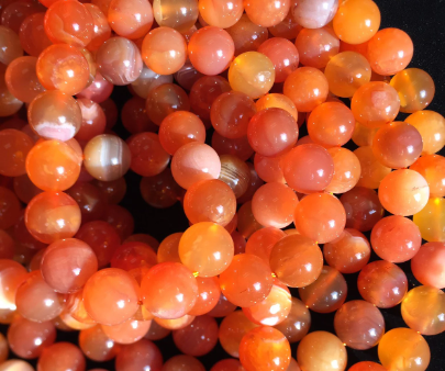 Natural Botswana Gemstone Beads 6mm 8mm 10mm Round Beads, Beautiful Orange Color Botswana Gemstone Beads Hot on Sale