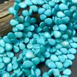 Natural Blue Turquoise Howlite Gemstone Beads - Beautiful 18mm Teardrop Shape for Jewelry Making and Crafts - Full Strand 10  For Sale