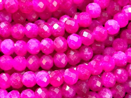 AA+ NATURAL Ruby Quartz Gemstone Bead Faceted 6x5mm 8x6mm Rondelle Shape, Gorgeous Red Pink Color Ruby Quartz Gemstone Bead, Great Quality Quartz For Cheap