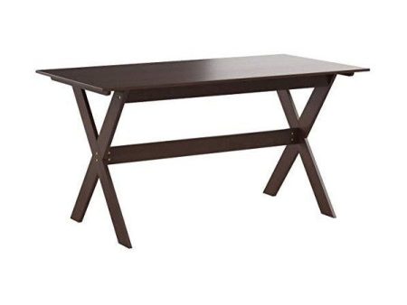 Zinus William Trestle OLB-DT-T56 56  Espresso Large Wood Dining Table Cheap