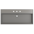 BOCCHI Milano 39  Matte Gray 3-Hole Fireclay  Wall-Mounted Bathroom Sink with Overflow Online