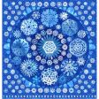 Snowflake Cotton Fabric Panel Blue MASD10190-N Paper Flurries by Maywood Studio For Discount