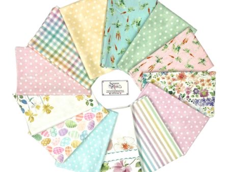 Spring Has Sprung Half Yard Cotton Fabric Bundle with Fabric Placemat Panel SHS03 by Heatherlee Chan for Clothworks Online Sale