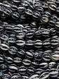 Natural Tibetan Gemstone Bead 6mm 8mm 10mm Round Bead, Beautiful Black White Dzi Striped Tibetan Agate Bead 15.5  Strand on Sale