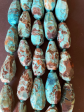 Natural Blue Ocean Jasper Gemstone Bead 32x15mm Faceted Teardrop Shape, Beautiful Blue Color Ocean Jasper 15.5  Fashion