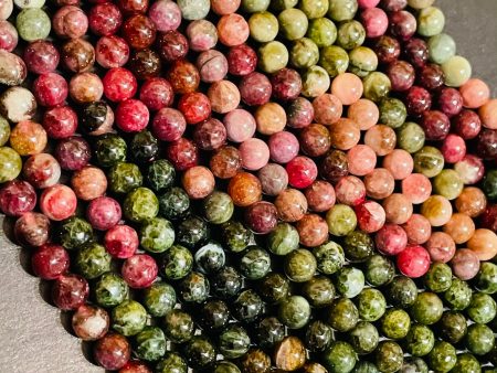 AAA Natural Tourmaline Gemstone Bead 5mm Round Beads, Gorgeous Multicolor Watermelon Tourmaline Gemstone Beads Sale