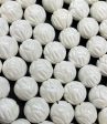 AAA Natural Hand Carved Shell Bead 8mm 10mm 12mm Round Beads, Unique Hand Carved White Shell High Quality Beads Online Sale