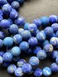 AAA Natural Matte Lapis Lazuli Gemstone Bead 4mm 6mm 8mm 10mm 12mm Round Bead, Gorgeous Natural Blue Lapis Lazuli Gemstone Bead 15.5  Discount