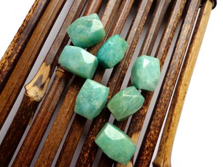 NATURAL Gemstone Russian Amazonite, Rectangle Faceted, 15x11mm, Beautiful Teal Color! Great Quality Gemstone! LOOSE BEADS. Hot on Sale