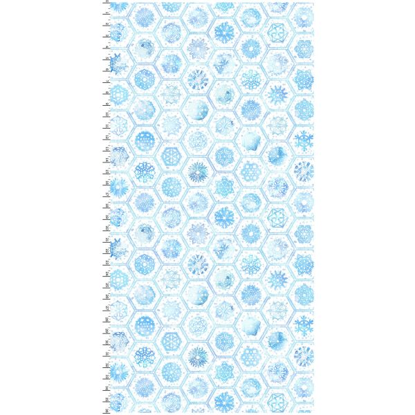 Hexagon Flakes Small Cotton Fabric White MASD10194-W Paper Flurries by Maywood Studio Hot on Sale