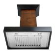 ZLine KBAR 30  Antigua and Walnut Wooden Wall Mount Range Hood with Motor Discount