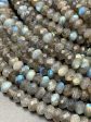 AAA Natural Rainbow Labradorite Gemstone Bead Faceted 6x9mm Rondelle Shape, Beautiful Blue Flash Labradorite Gemstone Beads Discount