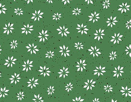 35  EOB Geometric Star Cotton Fabric Green D6316-GEOB Warm Wishes by Hannah Dale for Maywood Studio (Copy) Supply