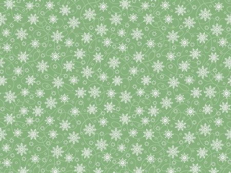 Mini Snow Flurry Cotton Fabric Green MAS10354-G2 Christmas Night by Monique Jacobs for Maywood Studio Online now