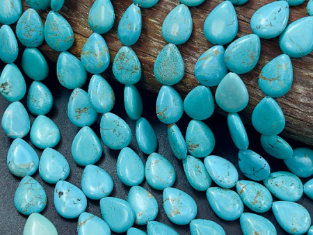 Natural Blue Howlite Turquoise Gemstone Bead Teardrop Shape Beads Online now