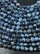 Mystic Natural Tibetan Agate Gemstone Bead Faceted 8mm 10mm Round Beads, Beautiful Mystic Light Sky Blue Agate Stone Bead, Full Strand 15.5  For Sale