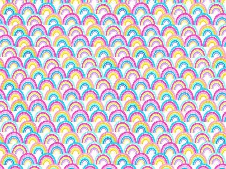 Packed Rainbows Cotton Fabric Multi CLTY3603-55 Unicorn Love by Diane Neukirch for Clothworks Online Hot Sale