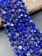 Natural Lapis Lazuli Gemstone Bead 8mm 10mm Cube Diamond Shape, Natural Blue Lapis Color, Not Treated High Quality Lapis Gemstone Bead 15.5  Supply