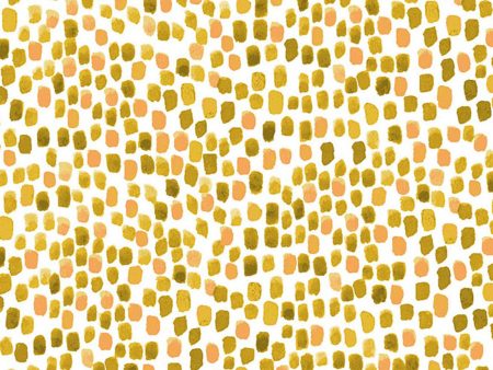 Dots Cotton Fabric Gold CLTY3256-68 Dale Farm by Rebecca Jones for Clothworks Online Hot Sale