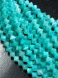 Natural Amazonite Gemstone Bead Faceted 8mm Bicone Diamond Shape Bead, Beautiful Natural Blue-Green Color Amazonite Beads, Full Strand 15.5  For Cheap