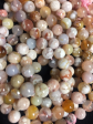 Natural Blossom Flower Agate Bead 6mm 8mm 10mm 12mm Round Beads, Beautiful Beige Color Blossom Flower Agate Beads Sale