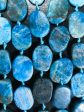 AAA Natural Apatite Gemstone Bead 16x11mm Oval Tablet Shape Bead, Beautiful Natural Blue Color Apatite Beads Excellent Quality 15.5  Strand Supply