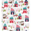 Christmas Neighborhood Cotton Fabric Gray MAS10203-K Cup of Cheer by Kimberbell for Maywood Studio For Sale