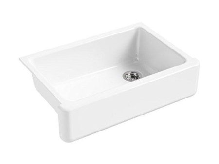 KOHLER Whitehaven K-5827-0 32  White Single-Bowl Farmhouse Undermount Sink w Tall Apron For Cheap