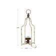 Glitzhome 10  White Farmhouse Decorative Hanging Candle Metal Lanterns on Sale