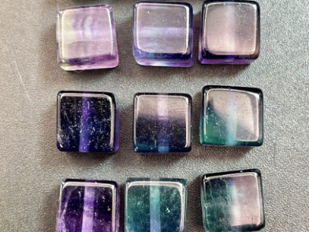 AAA Natural Fluorite Gemstone Bead 8mm Cube Shape, Gorgeous Natural Green Purple Fluorite LOOSE BEADS Online Hot Sale