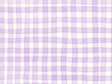 Plaid Cotton Fabric Light Purple CLTY3255-26 Dale Farm by Rebecca Jones for Clothworks Fashion