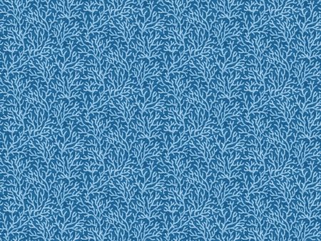 Small Texture Cotton Fabric Blue HEG224-77 Salt & Sea by Andrea Tachiera for Henry Glass For Cheap