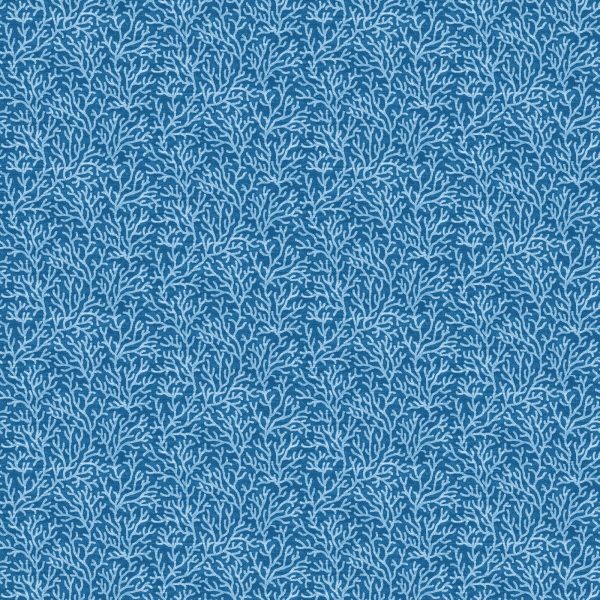 Small Texture Cotton Fabric Blue HEG224-77 Salt & Sea by Andrea Tachiera for Henry Glass For Cheap